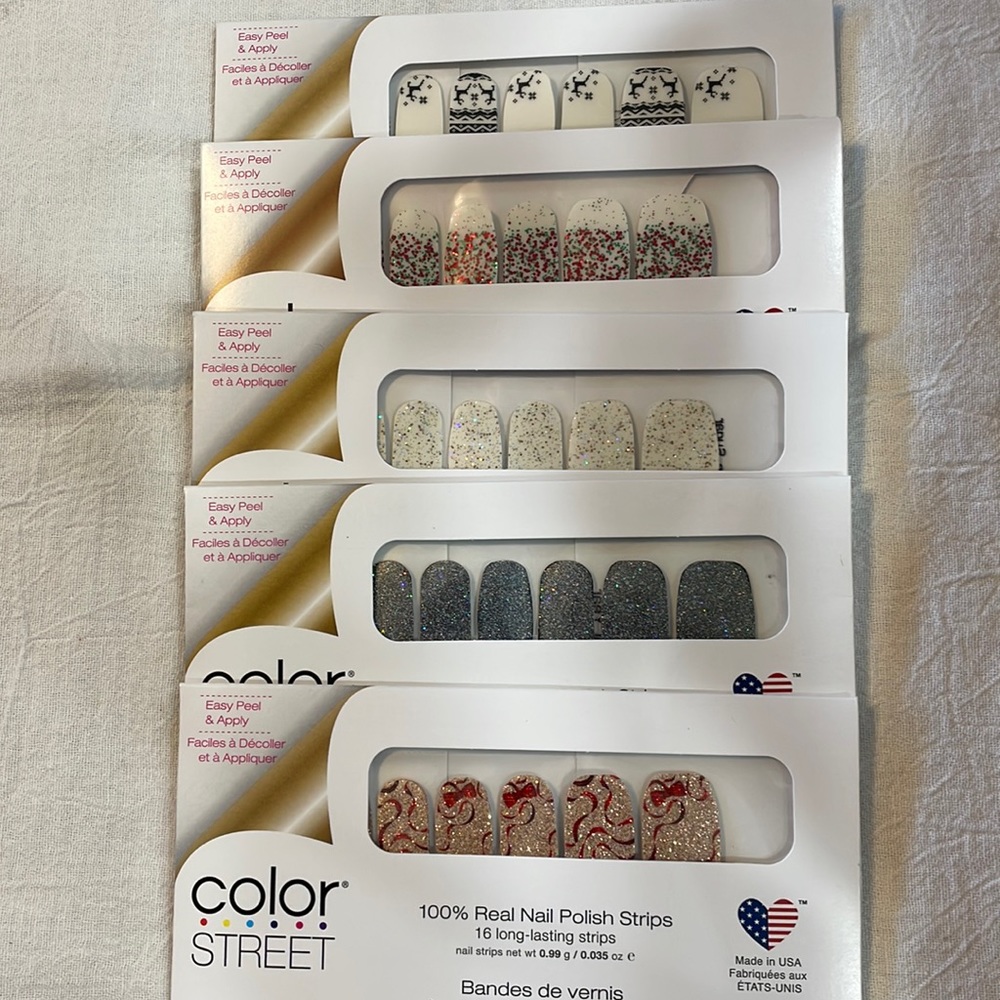 5 sets Color Street Holiday Winter Nails